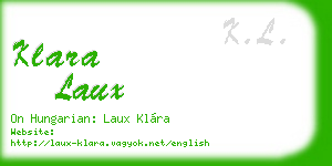 klara laux business card